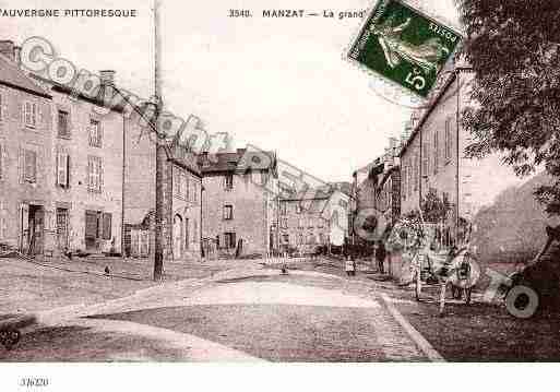 Ville de MANZAT Carte postale ancienne