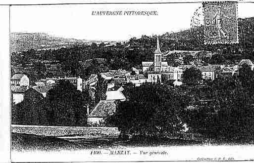 Ville de MANZAT Carte postale ancienne