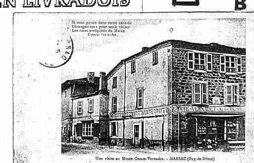 Ville de MARSACENLIVRADOIS Carte postale ancienne