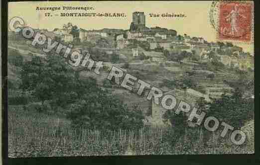 Ville de MONTAIGUTLEBLANC Carte postale ancienne