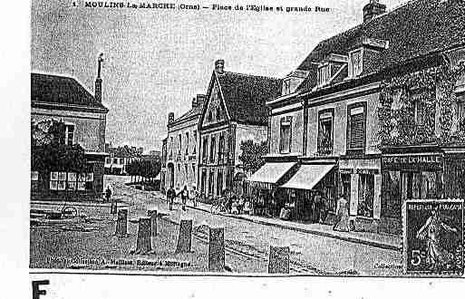 Ville de MOULINSLAMARCHE Carte postale ancienne