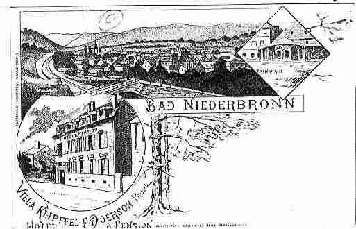 Ville de NIEDERBRONNLESBAINS Carte postale ancienne