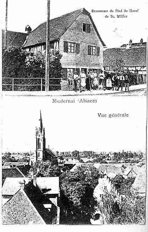 Ville de NIEDERNAI Carte postale ancienne