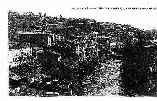 Ville de OLLIERGUES Carte postale ancienne