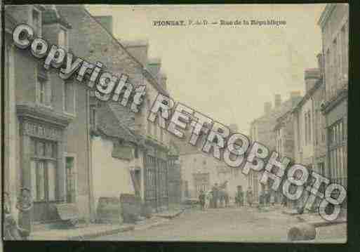 Ville de PIONSAT Carte postale ancienne