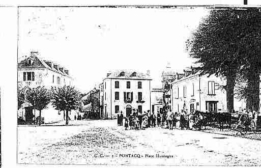 Ville de PONTACQ Carte postale ancienne