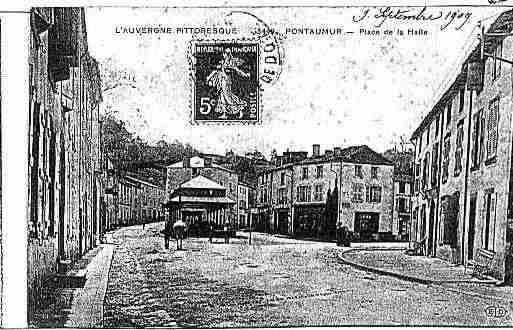 Ville de PONTAUMUR Carte postale ancienne