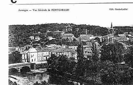 Ville de PONTGIBAUD Carte postale ancienne