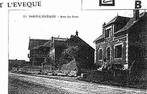 Ville de PONTL\'EVEQUE Carte postale ancienne