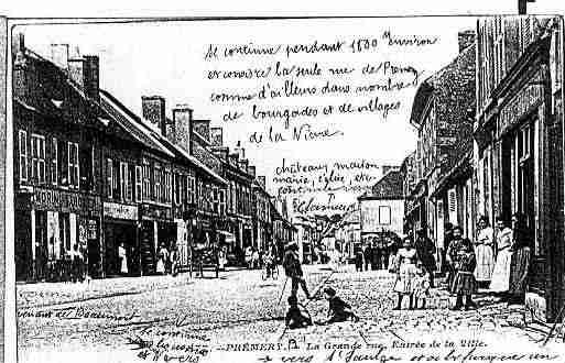 Ville de PREMERY Carte postale ancienne