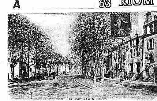 Ville de RIOM Carte postale ancienne