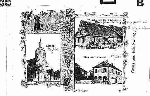 Ville de ROESCHWOOG Carte postale ancienne