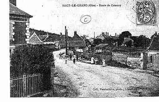 Ville de SACYLEGRAND Carte postale ancienne