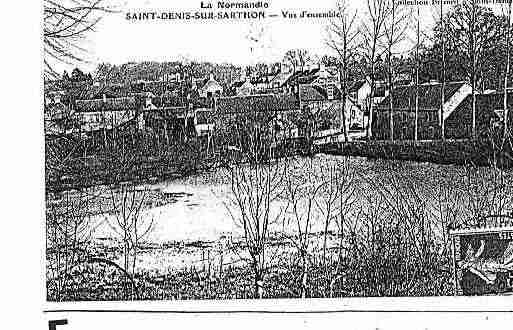 Ville de SAINTDENISSURSARTHON Carte postale ancienne