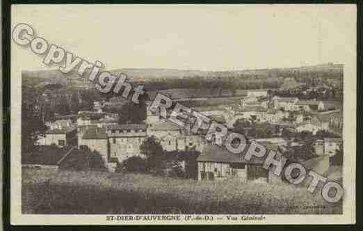 Ville de SAINTDIERD\'AUVERGNE Carte postale ancienne