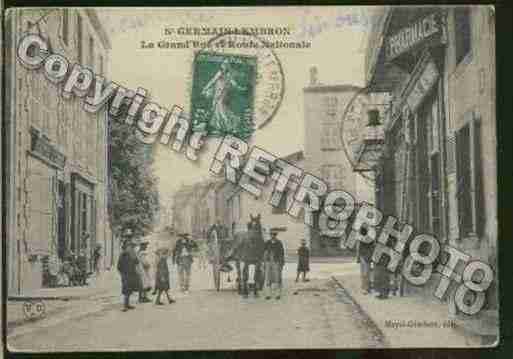 Ville de SAINTGERMAINLEMBRON Carte postale ancienne