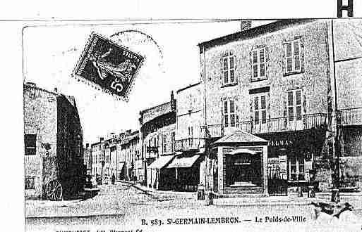 Ville de SAINTGERMAINLEMBRON Carte postale ancienne