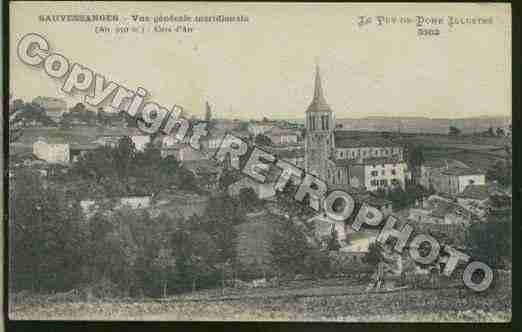 Ville de SAUVESSANGES Carte postale ancienne