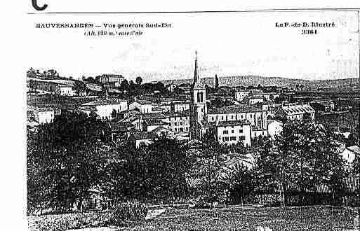 Ville de SAUVESSANGES Carte postale ancienne