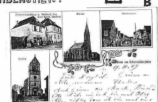 Ville de SCHARRACHBERGHEIM Carte postale ancienne