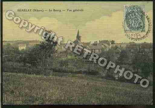 Ville de SEMELAY Carte postale ancienne