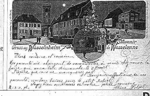 Ville de WASSELONNE Carte postale ancienne