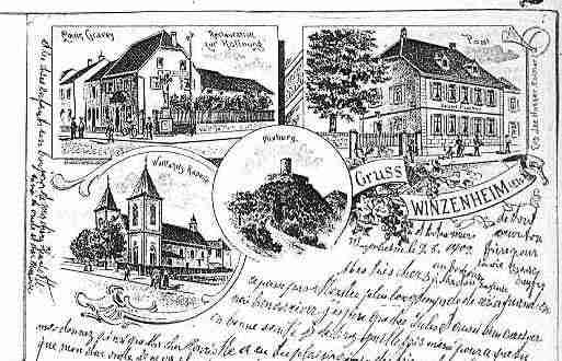 Ville de WINTZENHEIM Carte postale ancienne