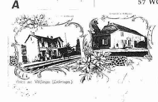 Ville de WOELFLINGLESSARGUEMINES Carte postale ancienne