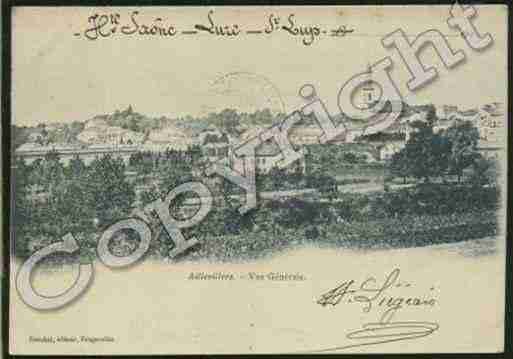 Ville de AILLEVILLERSETLYAUMONT Carte postale ancienne