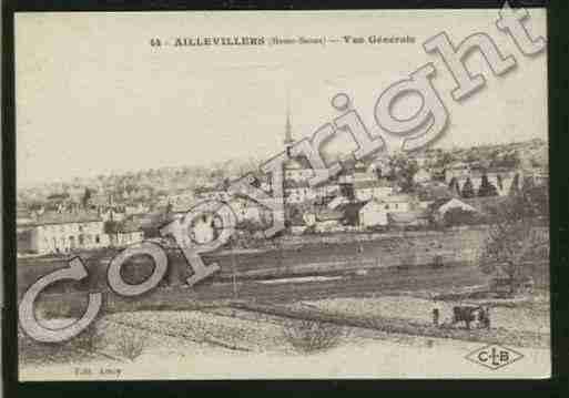 Ville de AILLEVILLERSETLYAUMONT Carte postale ancienne