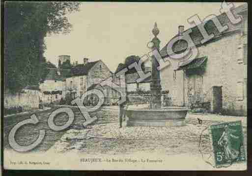 Ville de BEAUJEUSAINTVALLIERPIERREJUXETQUITTEUR Carte postale ancienne Ville de BEAUJEUSAINTVALLIERPIERREJUXETQUITTEUR Carte postale ancienne