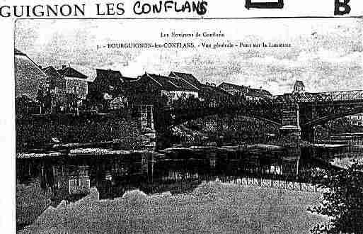 Ville de BOURGUIGNONLESCONFLANS Carte postale ancienne