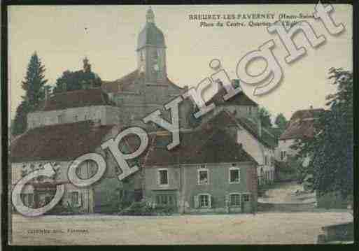 Ville de BREUREYLESFAVERNEY Carte postale ancienne