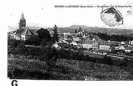 Ville de BREUREYLESFAVERNEY Carte postale ancienne