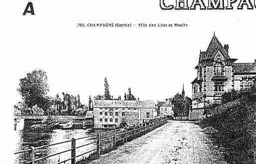 Ville de CHAMPAGNE Carte postale ancienne