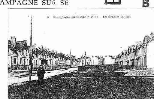 Ville de CHAMPAGNESURSEINE Carte postale ancienne