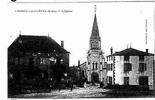 Ville de CHENAYLECHATEL Carte postale ancienne