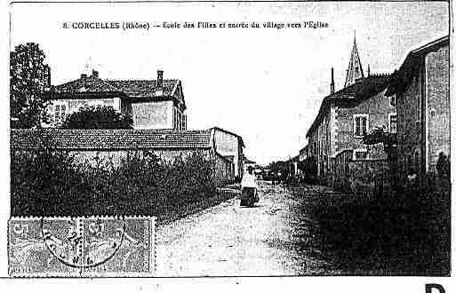 Ville de CORCELLESENBEAUJOLAIS Carte postale ancienne