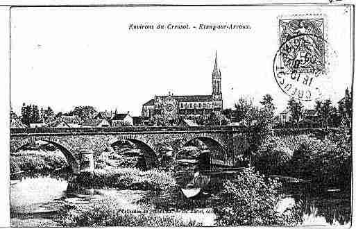 Ville de ETANGSURARROUX Carte postale ancienne