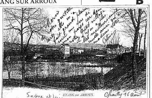 Ville de ETANGSURARROUX Carte postale ancienne