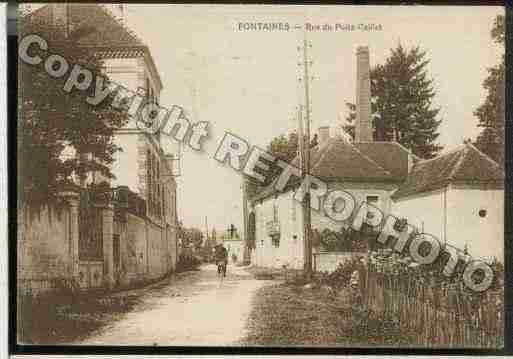 Ville de FONTAINES Carte postale ancienne