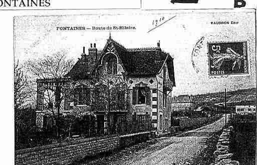 Ville de FONTAINES Carte postale ancienne