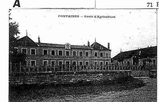 Ville de FONTAINES Carte postale ancienne