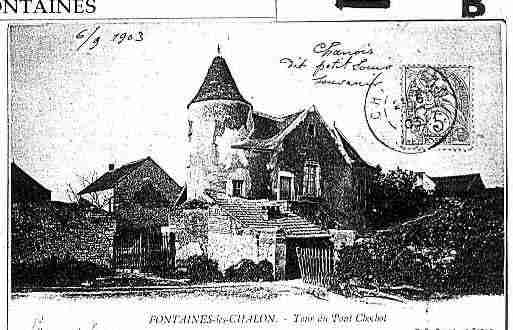 Ville de FONTAINES Carte postale ancienne