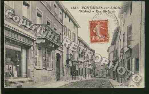 Ville de FONTAINESSURSAONE Carte postale ancienne