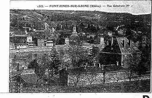 Ville de FONTAINESSURSAONE Carte postale ancienne