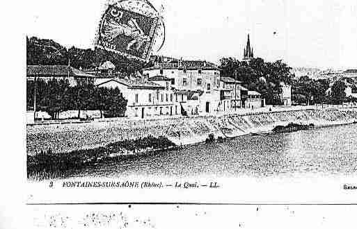 Ville de FONTAINESSURSAONE Carte postale ancienne