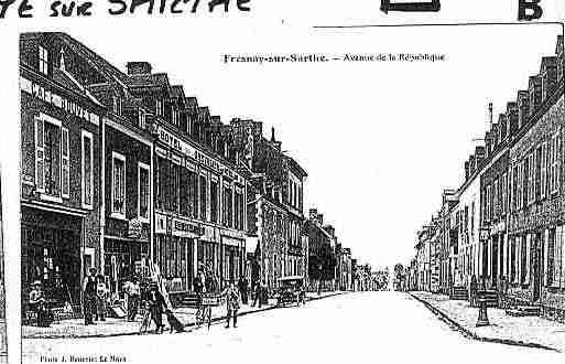 Ville de FRESNAYSURSARTHE Carte postale ancienne