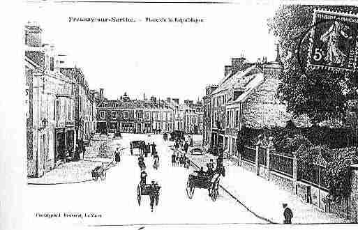 Ville de FRESNAYSURSARTHE Carte postale ancienne