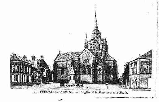 Ville de FRESNAYSURSARTHE Carte postale ancienne
